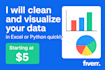 clean and visualize your data in excel or python quickly