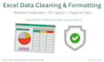 do professional excel data cleaning, formatting