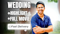 edit cinematic wedding trailer, teaser, and highlights video