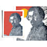 draw a portrait drawing in linocut illustration