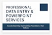convert data entry into professional PPT slide