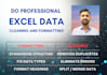 be your excel expert for data cleanup and formatting