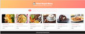 design a modern restaurant or hotel menu using HTML CSS and javascript