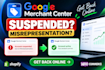 fix google merchant center suspension and misrepresentation