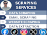 scrape leads, emails, web data using python and java script
