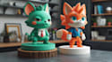 sculpt character and game character model withlowpoly 3d model