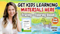 create structured kids learning materials, educational workbook, kids worksheet