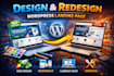 design or redesign wordpress landing page or elementor landing page