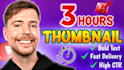 design clickbait eye catching youtube thumbnails in 3 hours