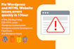 fix wordpress issues errors and website problems