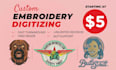 do professional 3d puff and chenille embroidery digitizing