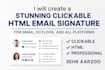 create a stunning and professional email signature