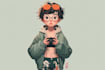 do a digital cartoon illustration