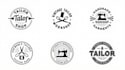 design awesome tailor shop logo set