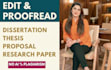 proofread and edit your thesis , dissertation and proposal