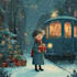 create christmas children book illustrations