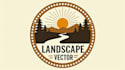 design awesome mountain landscape logo