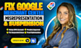 fix google merchant center suspension and misrepresentation
