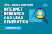 assist you with internet research and lead generation