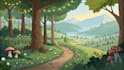 make 2d game concept art environment an background