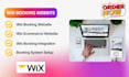 design wix ecommerce website with booking system setup, integration, automation
