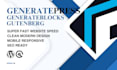 design fast and responsive generatepress modern website with generateblocks pro