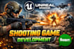 create a complete shooter system in unreal engine with multiplayer