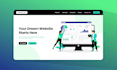 create modern website graphics and flat landing page illustrations