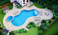 3d rendering backyard landscape design pool patio deck garden front yard outdoor