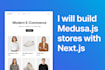 build a modern e commerce website using medusa js