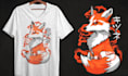 make professional vector t shirt fox kitsune logo
