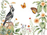draw an animal and botanical illustration