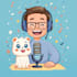 design premium podcast cover art, logo