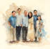 draw a wonderful family portrait