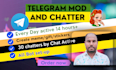 be telegram community manager with 30 chatter in your crypto project