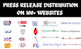 do press release distribution on 100 websites