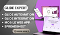 do your glide automation, glide integration, mobile web app, spreadsheet