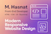 create a responsive website using HTML, CSS, bootstrap, and js