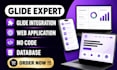 do your glide integration, web application, no code, database