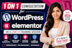 help you with wordpress elementor on a live training session