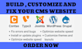 build customize or fix your contao, typo3 joomla wordpress or drupal cms website