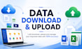 download, upload and organize your files and data