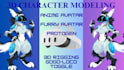 draw vrchat protogen ref sheet furry vrc character model