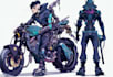 design cyberpunk character an illustration