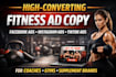 write high converting ad copy for fitness brands and coaches