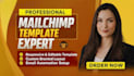 design a responsive and editable mailchimp newsletter  mailchimp template