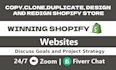 copy clone duplicate or design redesign shopify store