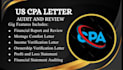 provide verified CPA mortgage letter, financial statement
