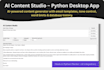 build custom ai content generation gui apps in python
