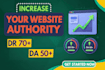 increase dr and increase da 70 plus of your website fast and safely